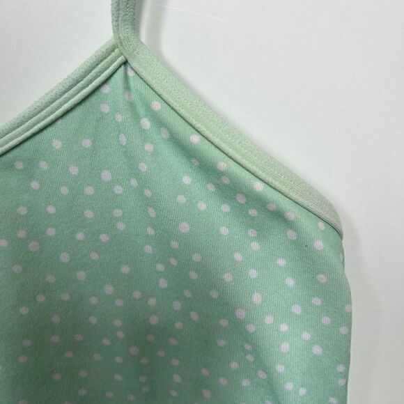 Lululemon Power Y Tank Top w Built in Bra Workout Yoga Mint Green Polkadot 8 - Picture 10 of 12